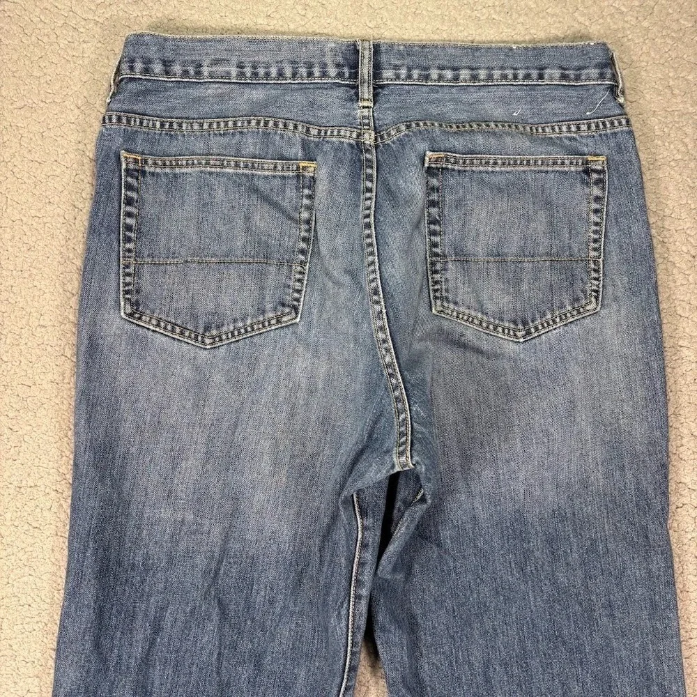 J Crew Jeans 36x32 Mens Straight Leg Baggy Loose Relaxed Wide Whiskering Faded *